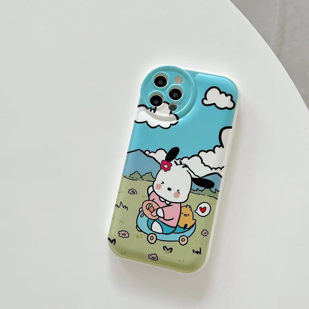Ốp Điện Thoại Silicon Mềm Họa Tiết Pochacco Hoạt Hình Cho Iphone 14 13 12 11 Pro Xs Max X Xr 7 8 Plus Se 2020