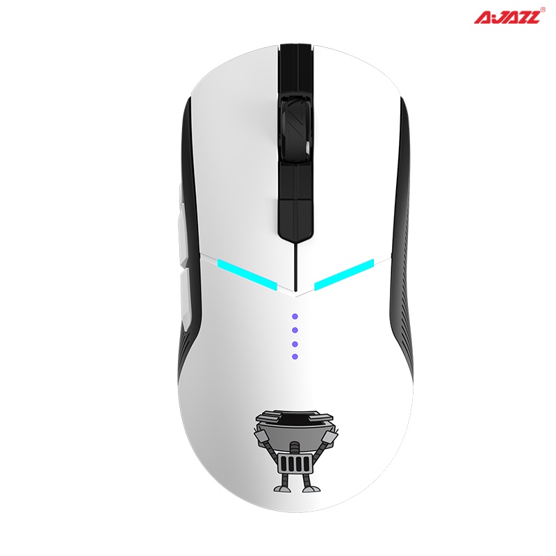 Chuột Không Dây Ajazz DMW150 RGB Black/White- Dual mode 2.4G/ Type-C Gaming Mouse