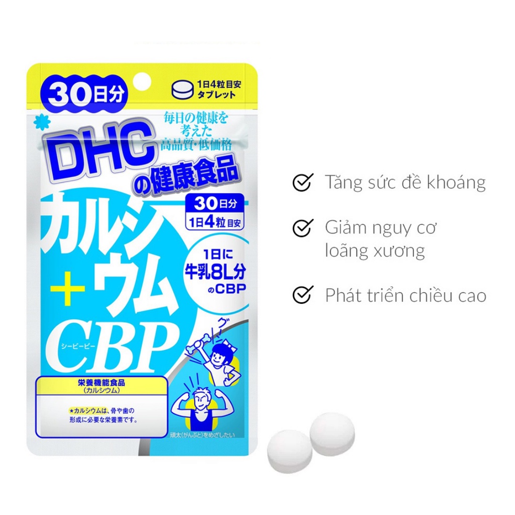 Viên Uống Bổ Sung Canxi DHC Calcium + CBP Nhật Bản