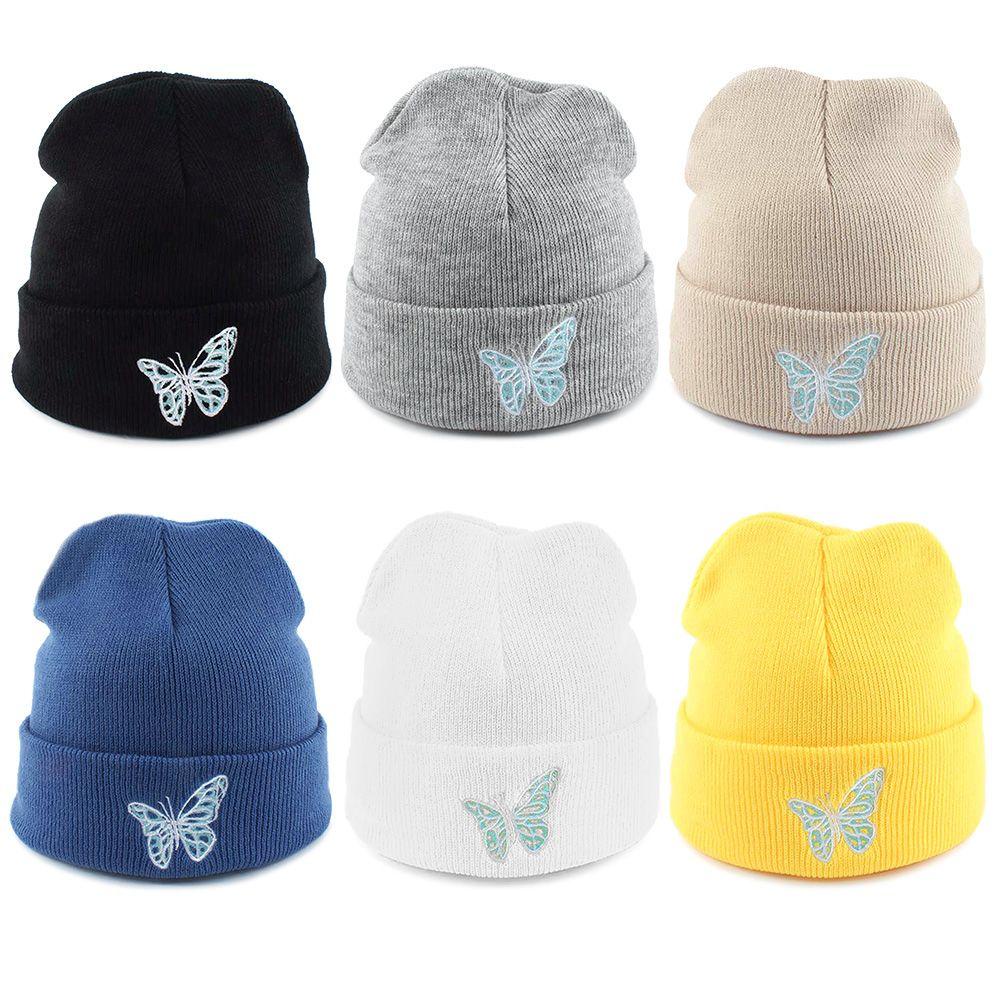 Mũ Len Họa Tiết Bướm Thời Trang hip hop