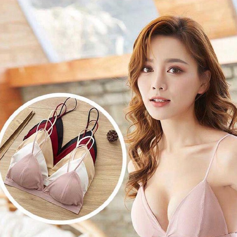 Áo Ngực Hở Lưng Cổ Chữ V Xẻ Sâu Thiết Kế Thoải Mái Thoáng Khí Thời Trang Cho Nữ
