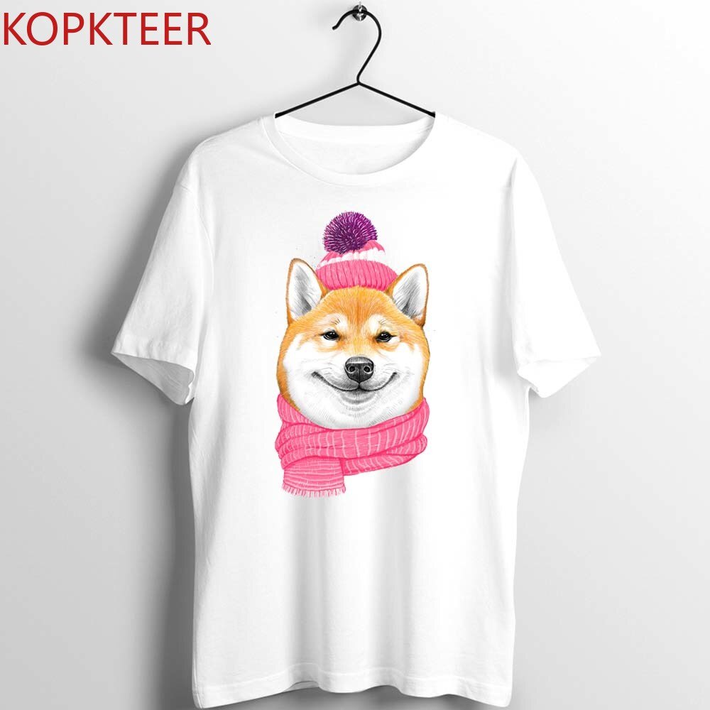 Áo Thun Màu Trắng In Họa Tiết Chú Chó Bonk Meme Vui Nhộn Dễ Thương Cho Nam Và Nữ