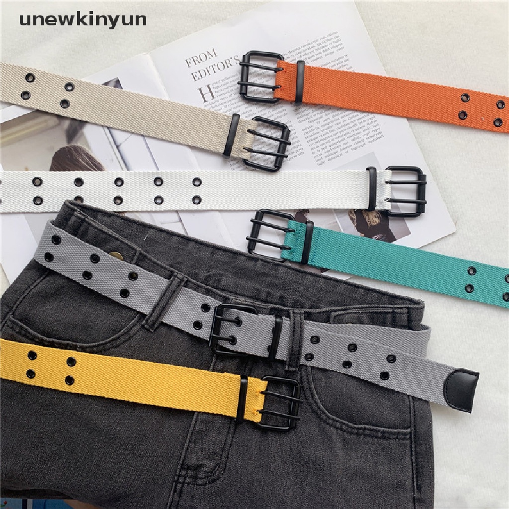 Mới Thắt Lưng Vải Canvas Phong Cách Harajuku Cá Tính Cho Nam Nữ