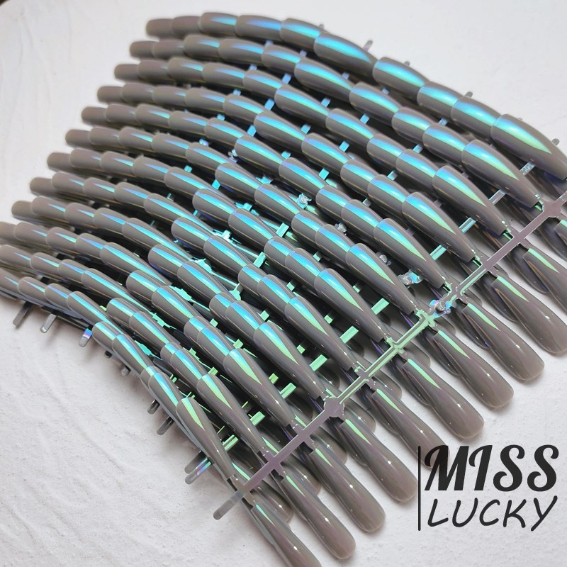 Set 24 Móng Tay Giả Đầu Nhọn Dáng Dài Phong Cách Tiên Cá Độc Đáo Sành Điệu