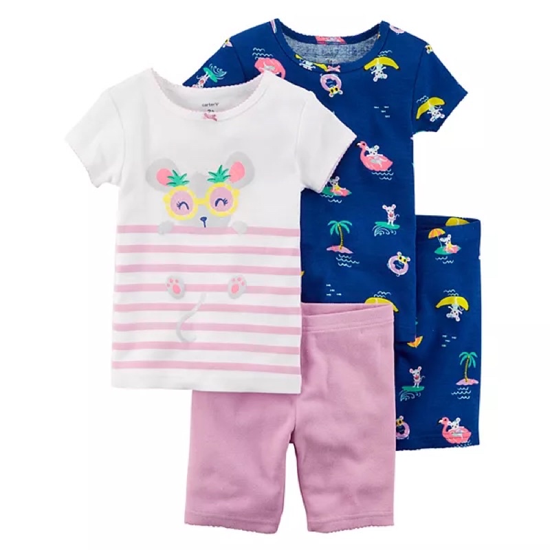 Bộ Hè Borip Bé Gái Cotton C@rters(quần trộn giao ngẫu nhiên)