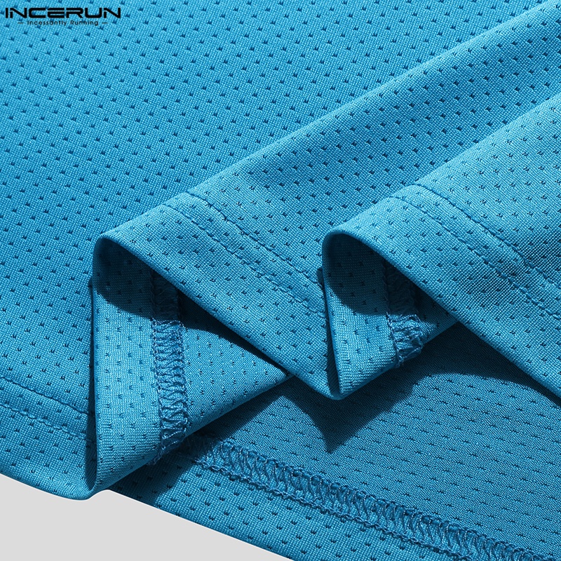 Áo ba lỗ INCERUN cổ chữ V màu trơn thời trang cho nam với 3 màu tùy chọn