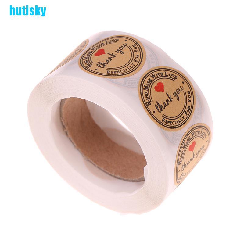 hutisky 500 thank you stickers mini diy craft red heart round gift lable wedding favours KUI