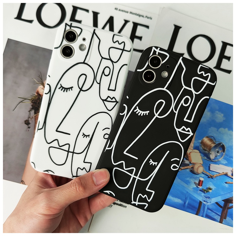 XIAOMI 11 4G 5G 9 8 Note10 Lite Pro Redmi Note11 Note10s Note9 Note8 Note7 Note6 9T 9 9A 9C 8 7 A3 Note 10 9 8 7 6 POCO M3 X3 line art wack soft case
