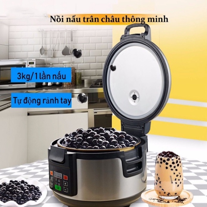 Nồi Nấu Trân Châu Tự Động Làm Trà Sữa Aonuosi Dung tích lớn 16L