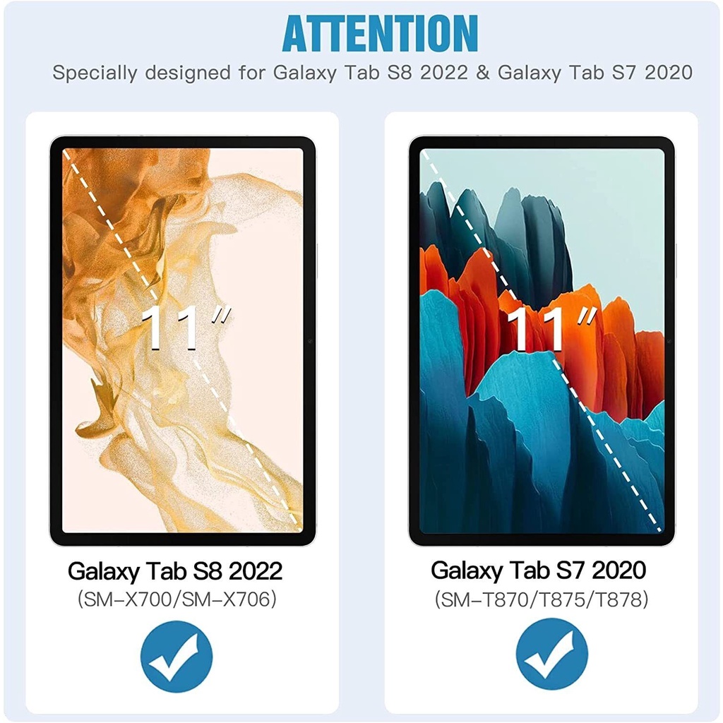 Case Bao da chống sốc cho Samsung Galaxy Tab S8 2022 / Tab S7 2020 11 inch hiệu HOTCASE