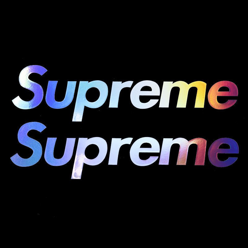 Miếng Dán logo supreme Phản Quang Chống Thấm Nước Trang Trí Xe Máy / Xe Đạp Điện