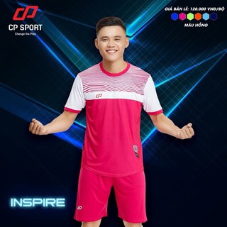 ,6 [ Thun thai ] Bộ quần áo bóng đá logo INSPIRE màu hồng ( áo bóng đá thiết kế , bộ quần áo thể thao thời trang ) .7