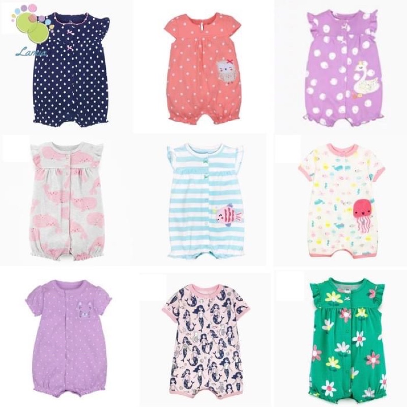 Body Đùi Cộc Tay Cúc Giữa Mùa Hè Cao Cấp Cho Bé Gái Sơ Sinh