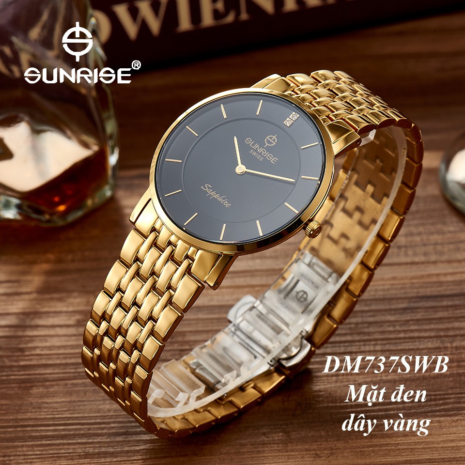 Đồng hồ nam Sunrise DM736SWB và DM737SWB siêu mỏng kính Sapphire chống xước Fullbox c | WebRaoVat - webraovat.net.vn