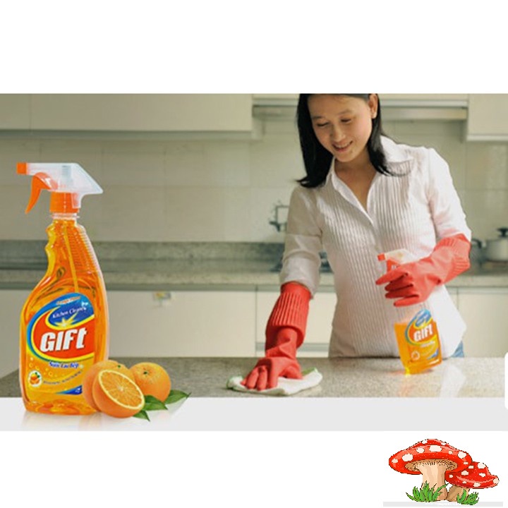 Nước Lau Bếp Gift Hương Cam chai 540ml