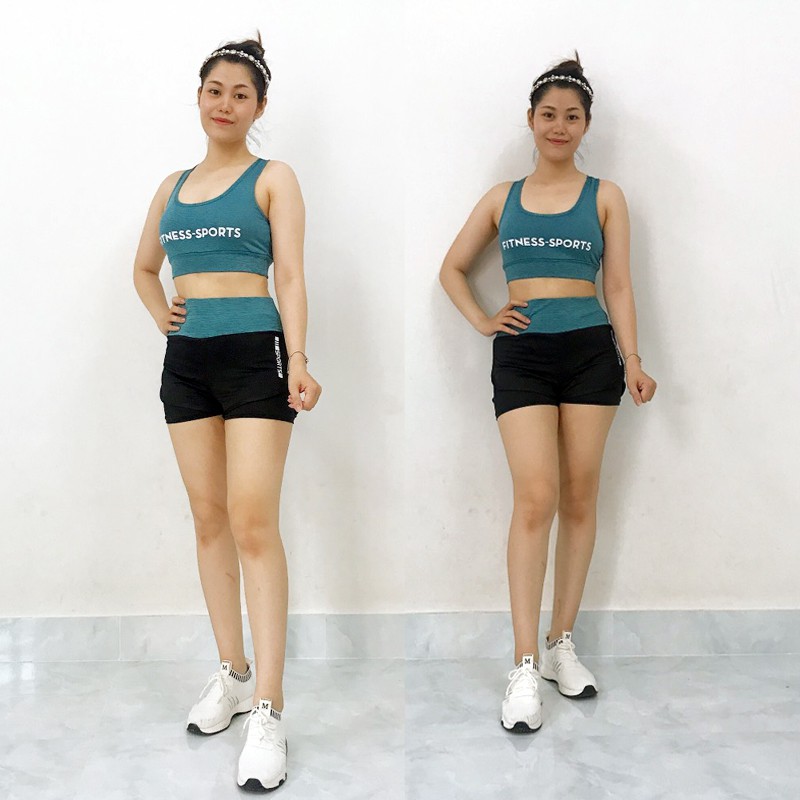 Bộ tập Gym - Set quần đùi short thể thao và áo bra thể thao