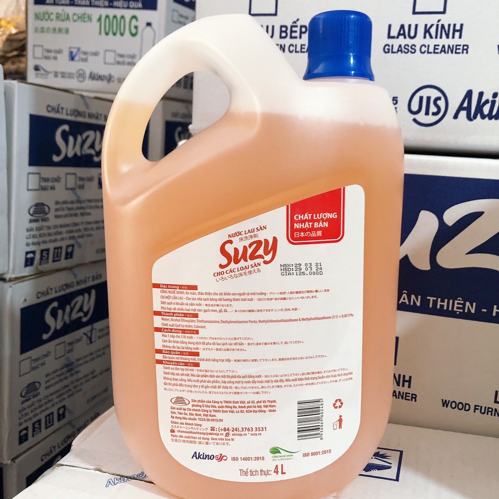 NƯỚC LAU SÀN SUZY QUẾ 4 LÍT