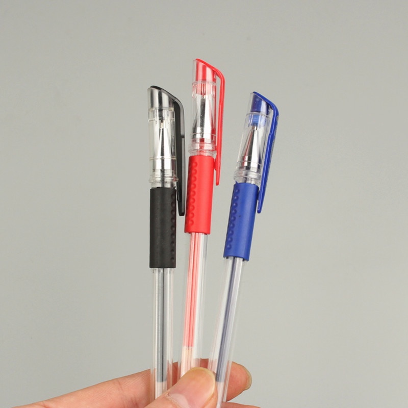 Bút mực gel nước đủ 4 màu mực: Tím, Xanh, Đen, Đỏ