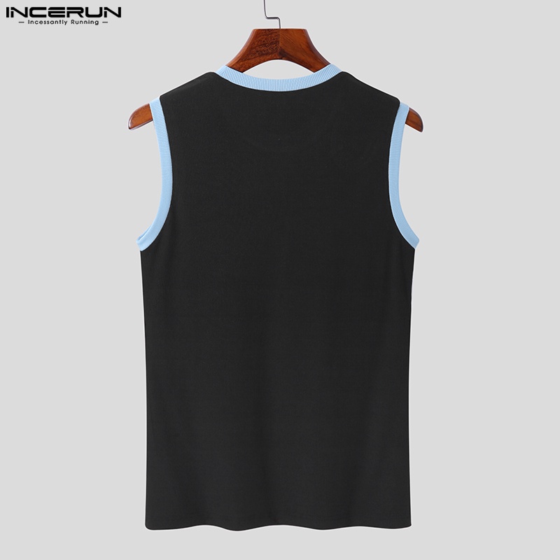 Áo thun ba lỗ INCERUN có túi màu sắc trẻ trung dành cho nam