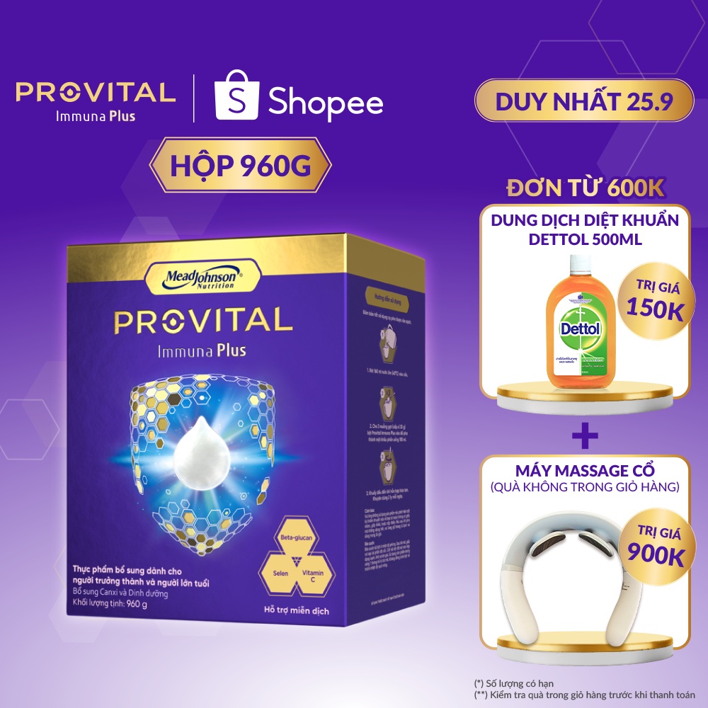 Sữa cho người trưởng thành và lớn tuổi Provital Immuna Plus 960G