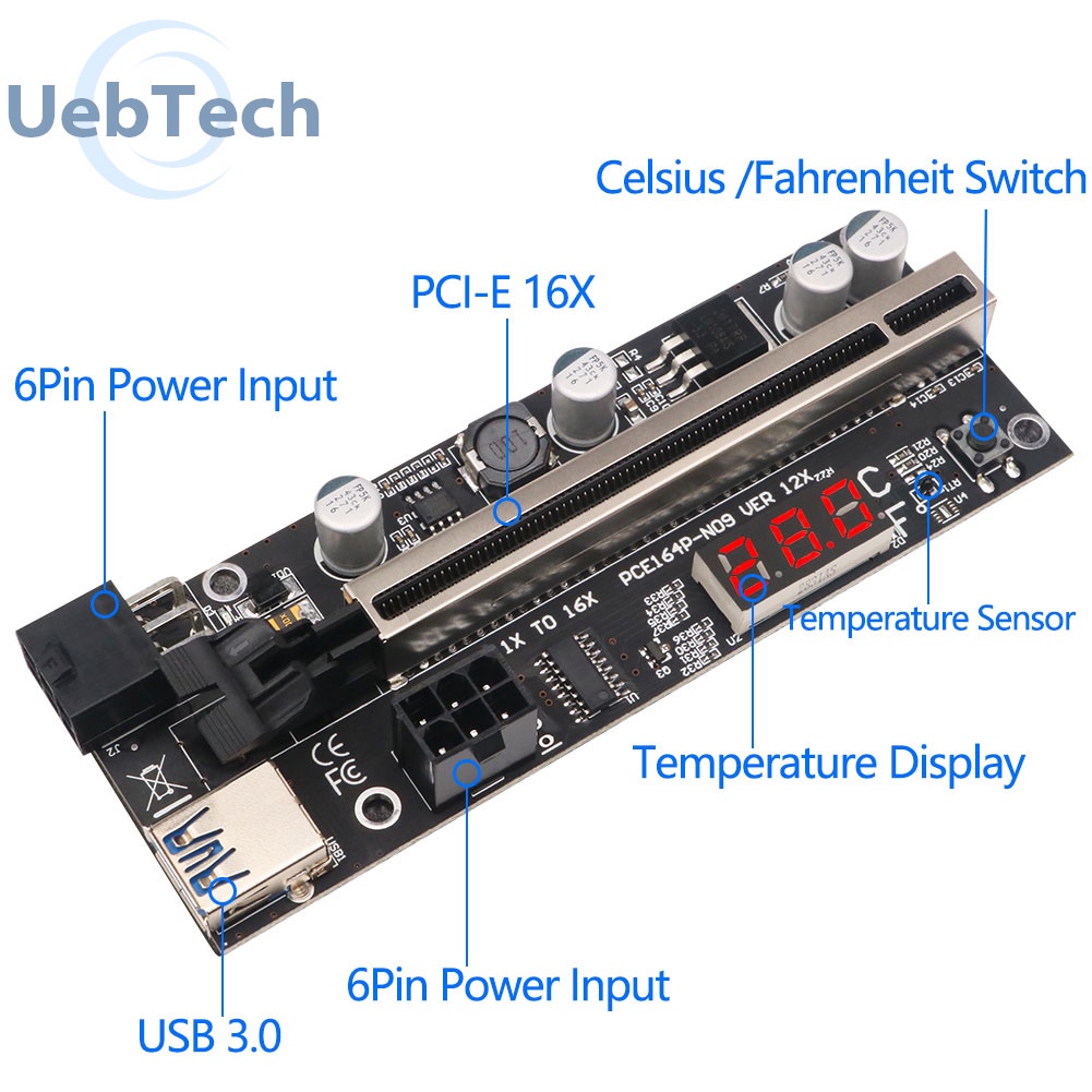 Card mở rộng PCI-E 60cm USB 3.0 16X sang 1X | BigBuy360 - bigbuy360.vn