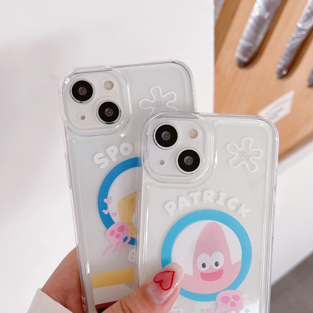 Ốp Điện Thoại TPU Hình SpongeBob Hoạt Hình Mới Cho iPhone11 xs max 7P/8Plus/12pro/13/pro max