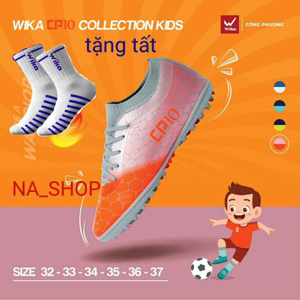 [TẶNG TẤT] Giày Đá Bóng Wika CP10 COLLECTION KIDS