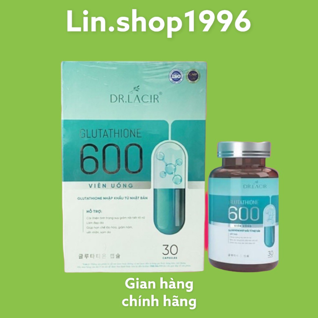 Glu 600 viên uống trắng da mờ nám collagen lọ 30 viên CHÍNH HÃNG