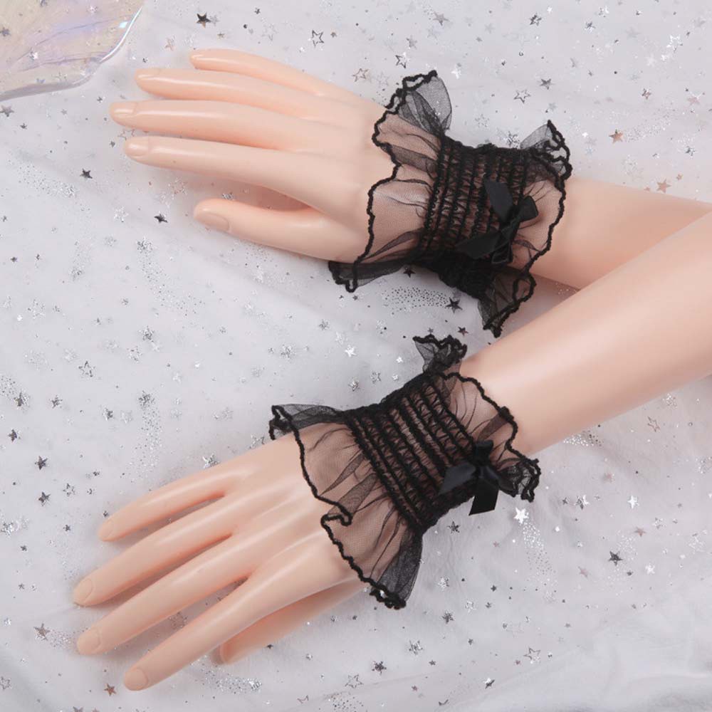 Găng Tay Ren Mỏng Trong Suốt Thắt Nơ Phong Cách Lolita Hàn Quốc Thời Trang Cho Nữ