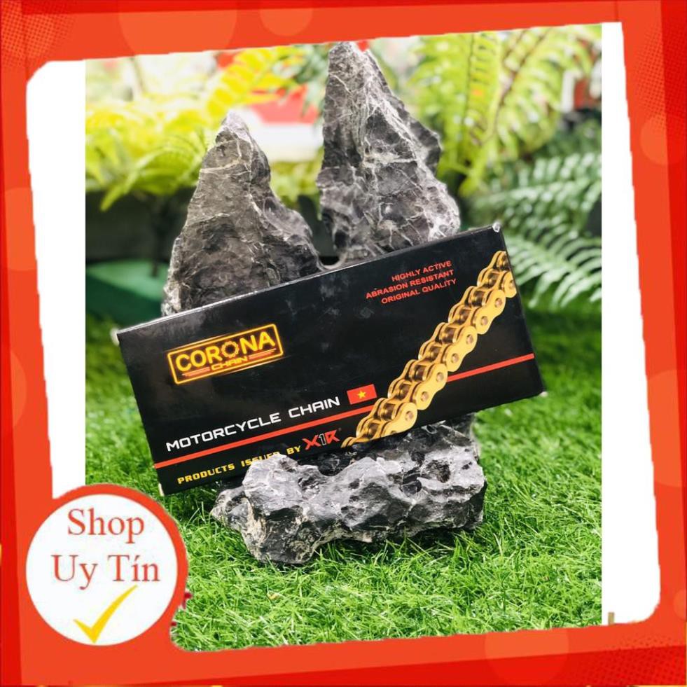 SÊN (XÍCH) X1R-CORONA 428-KHÔNG PHỚT CAO SU 124 MẮT (428H-124L) CHO CÁC DÒNG XE