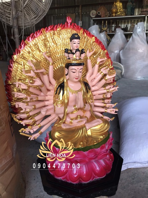 Bộ tượng Thiên Thủ Thiên Nhãn cao 60cm