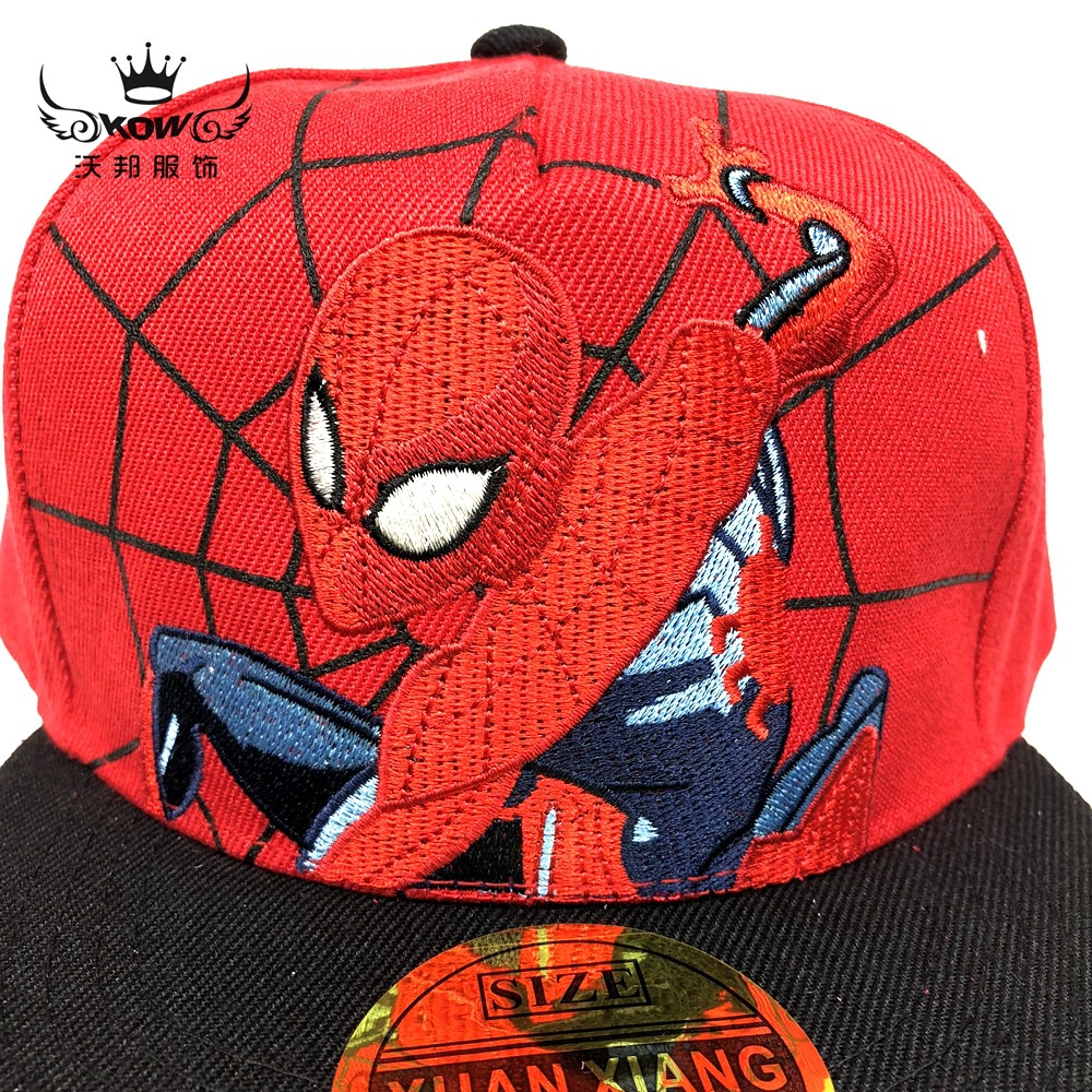 Mũ Lưỡi Trai Vành Phẳng Họa Tiết Hoạt Hình Marvel Phong Cách Hip hop Cho Bé