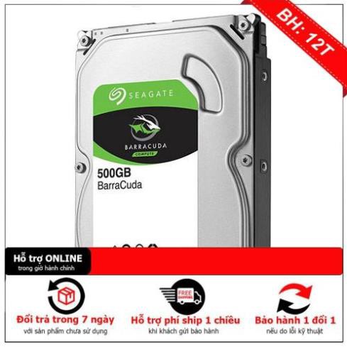 [BH12TH] Ổ Cứng HDD Seagate BarraCuda 500GB/64MB/3.5 – ST500DM009 BẢO HÀNH 1 ĐỔI 1 MỚI 100% | BigBuy360 - bigbuy360.vn