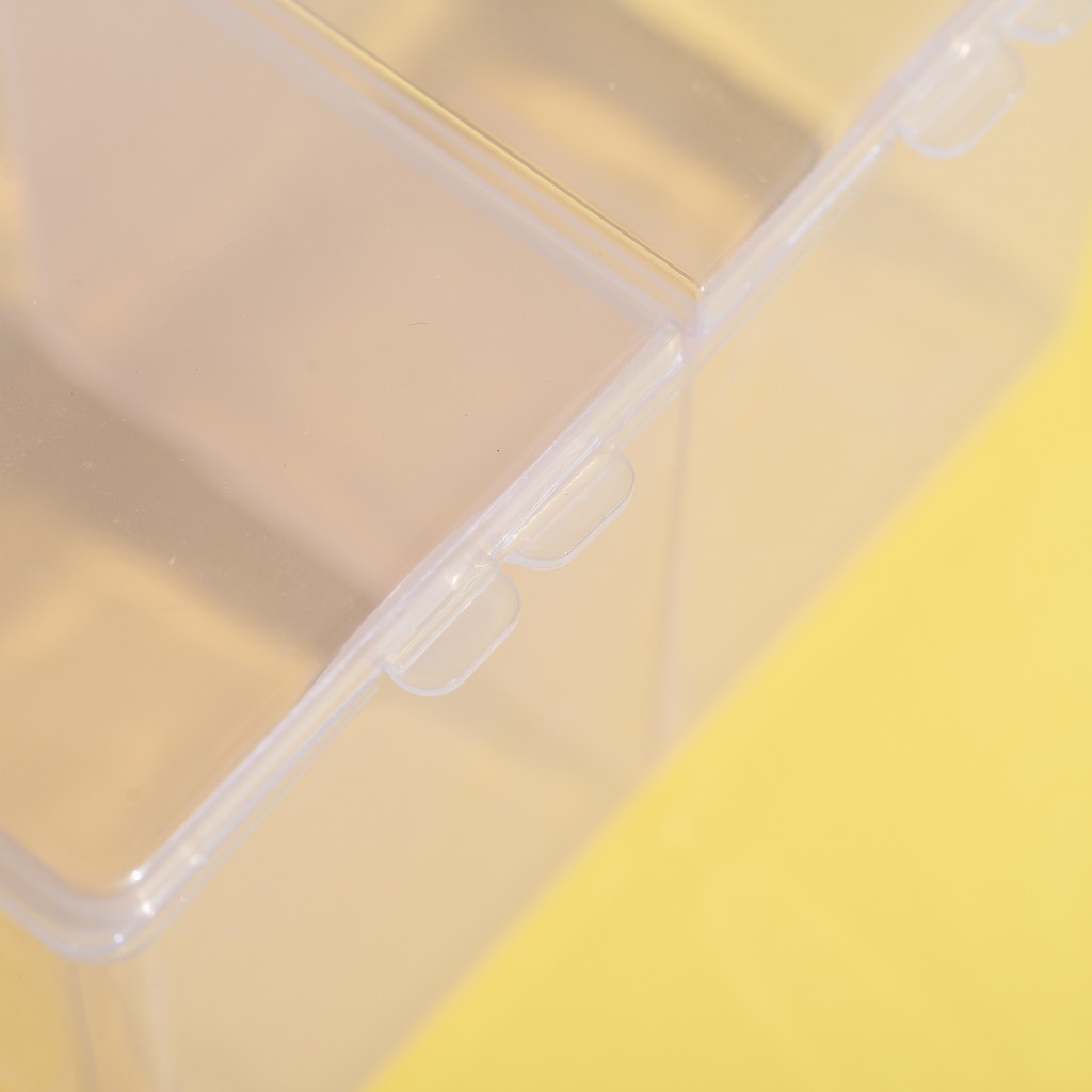 Hộp đựng giấy lau gel 2 ngăn có nắp - hộp nhựa đựng dụng cụ nail chuyên dụng