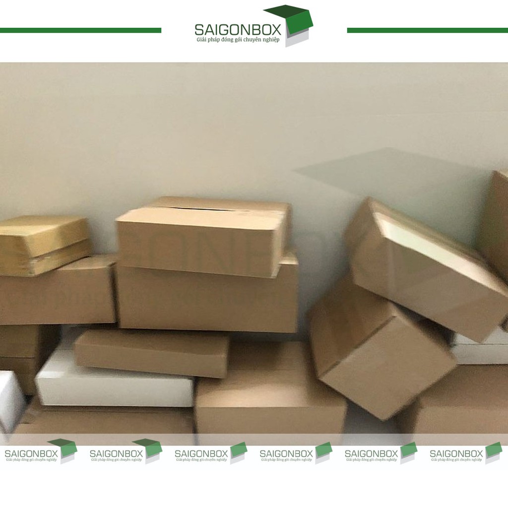 Combo 100 thùng hộp carton size 22x19x14 cm để đóng gói hàng hóa