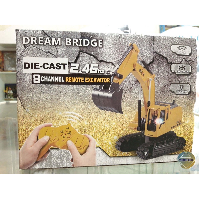 Máy ủi, máy xúc, xe ben hợp kim điều khiển từ xa