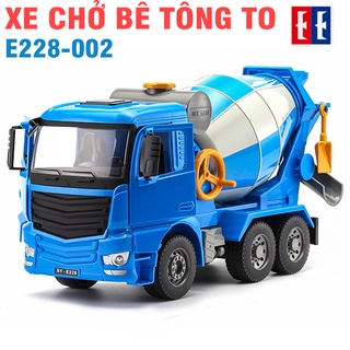 Xe bồn chở bê tông đồ chơi trẻ em mô hình xe bằng nhựa cỡ lớn tỉ lệ 1:20