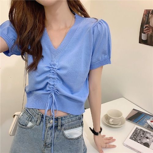 Áo Thun Ngắn Tay Dáng Ngắn Màu Trắng Phong Cách Thời Trang Cho Nữ WT-TX-201