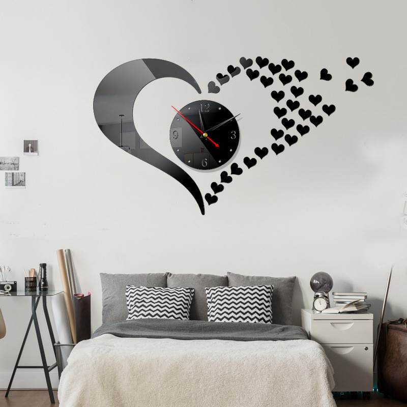 Đồng hồ 3D trang trí treo tường tự lắp ghép phong cách châu Âu Song An Eco