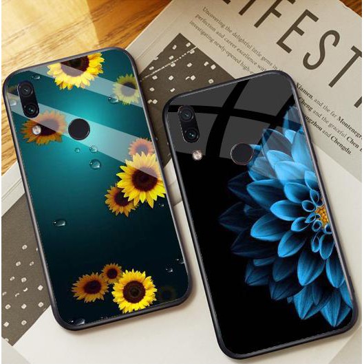 Ốp lưng phủ bóng họa tiết Hoa Cúc cho Realme Q2 / Realme 5 / realme 5 pro/ c3 / Realme x2 / X lite / x / c3