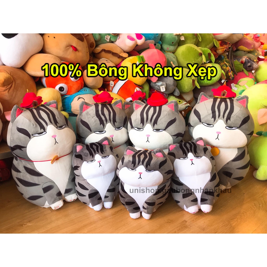 Gấu Bông Mèo Hoàng Thượng Mặt Cáu Màu Xám Mèo Bự Nhồi Bông Khổng Lồ _ Unishop