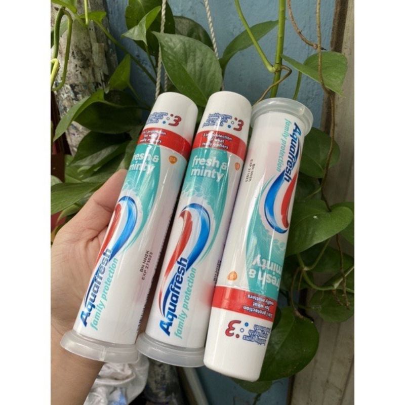 [ Date 2024 ] Kem Đánh Răng Aquafresh fresh &amp; minty 100ml