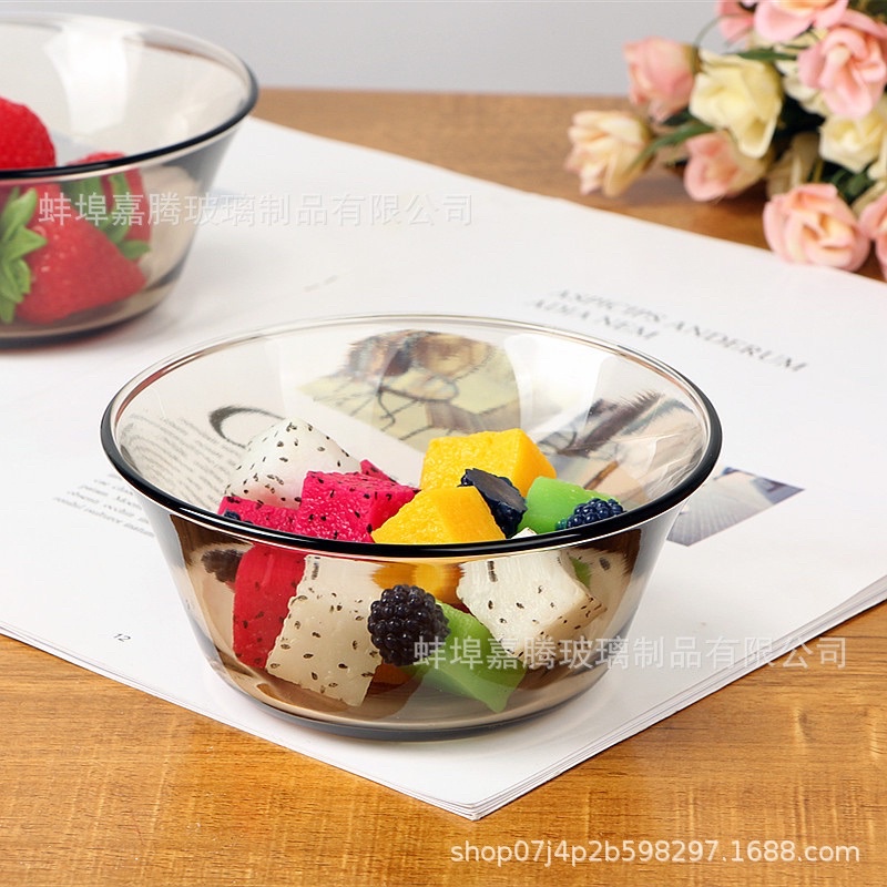 bộ 5 âu nồi thủy tinh chịu nhiệt phong cách châu âu , màu hổ phách cho nhà bếp chum NB03 C8