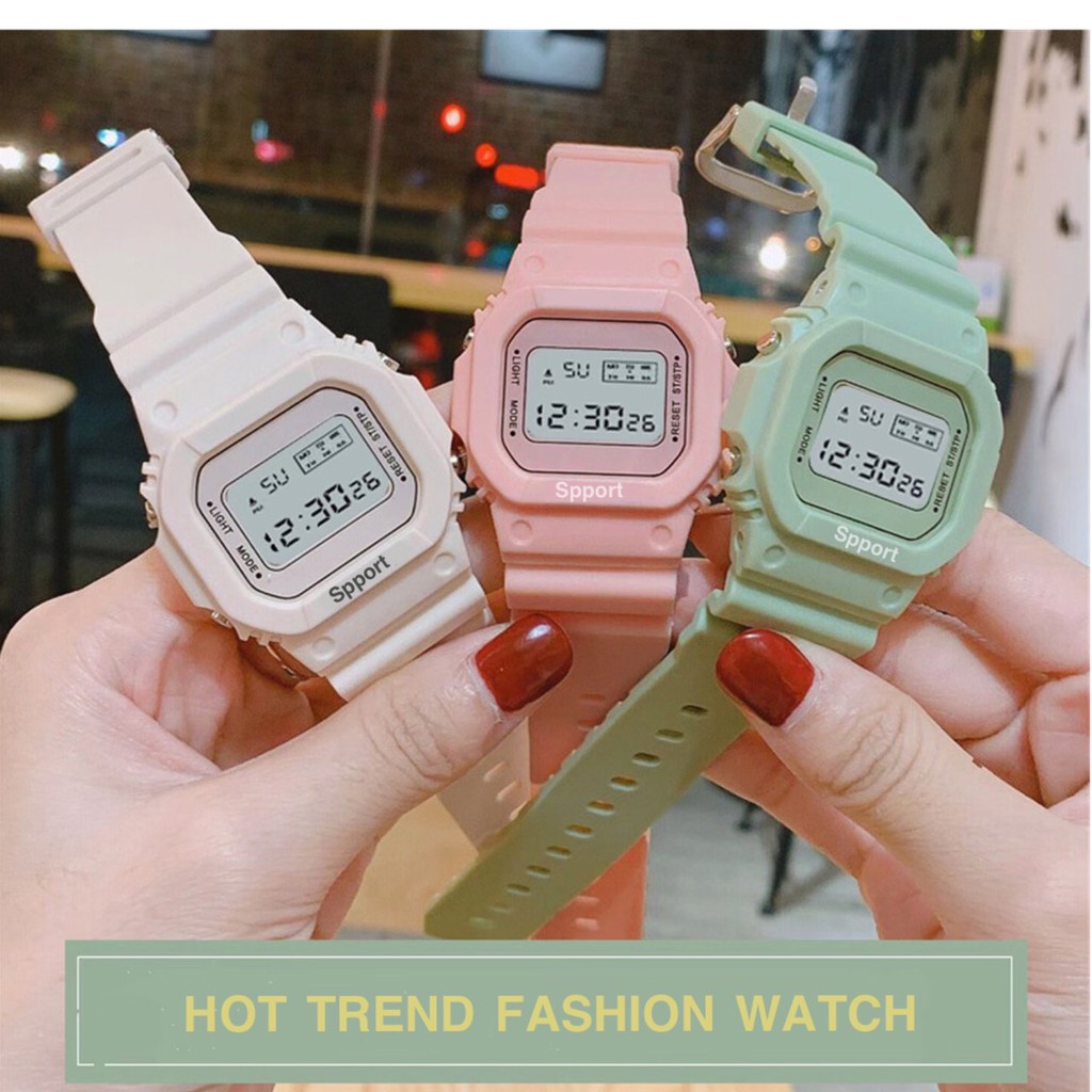 ĐỒNG HỒ NAM NỮ DÂY CAO SU SPPORT VISON SUPER D405 HOT TREND MẶT VUÔNG SIÊU HOT | BigBuy360 - bigbuy360.vn