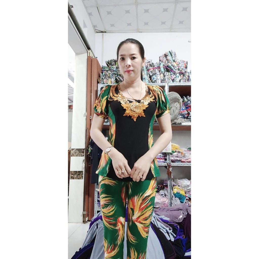 BỘ KIỂU PHỐI CỔ THÊU HOA(40-72KG)