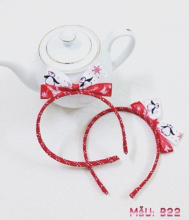 Băng đô hoạ tiết chim cánh cụt handmade