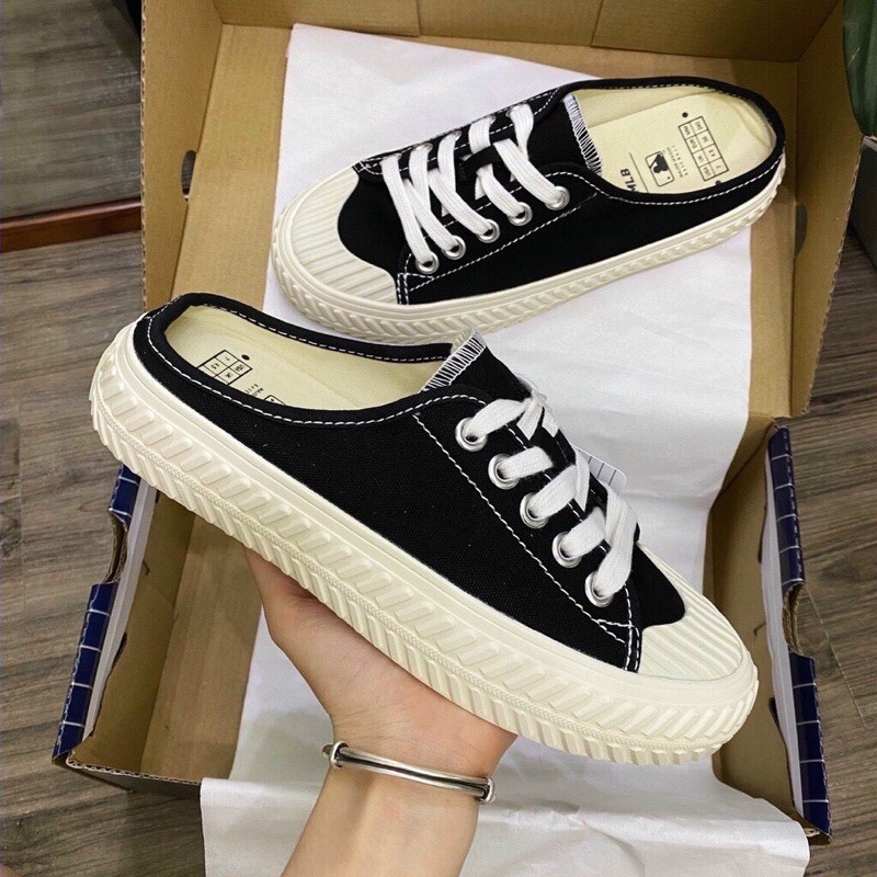 [Mã FAXANH245 giảm 10k đơn từ 50k] (Form rộng) Giày Sục Vải Thể Thao Thêu Chữ N.Y