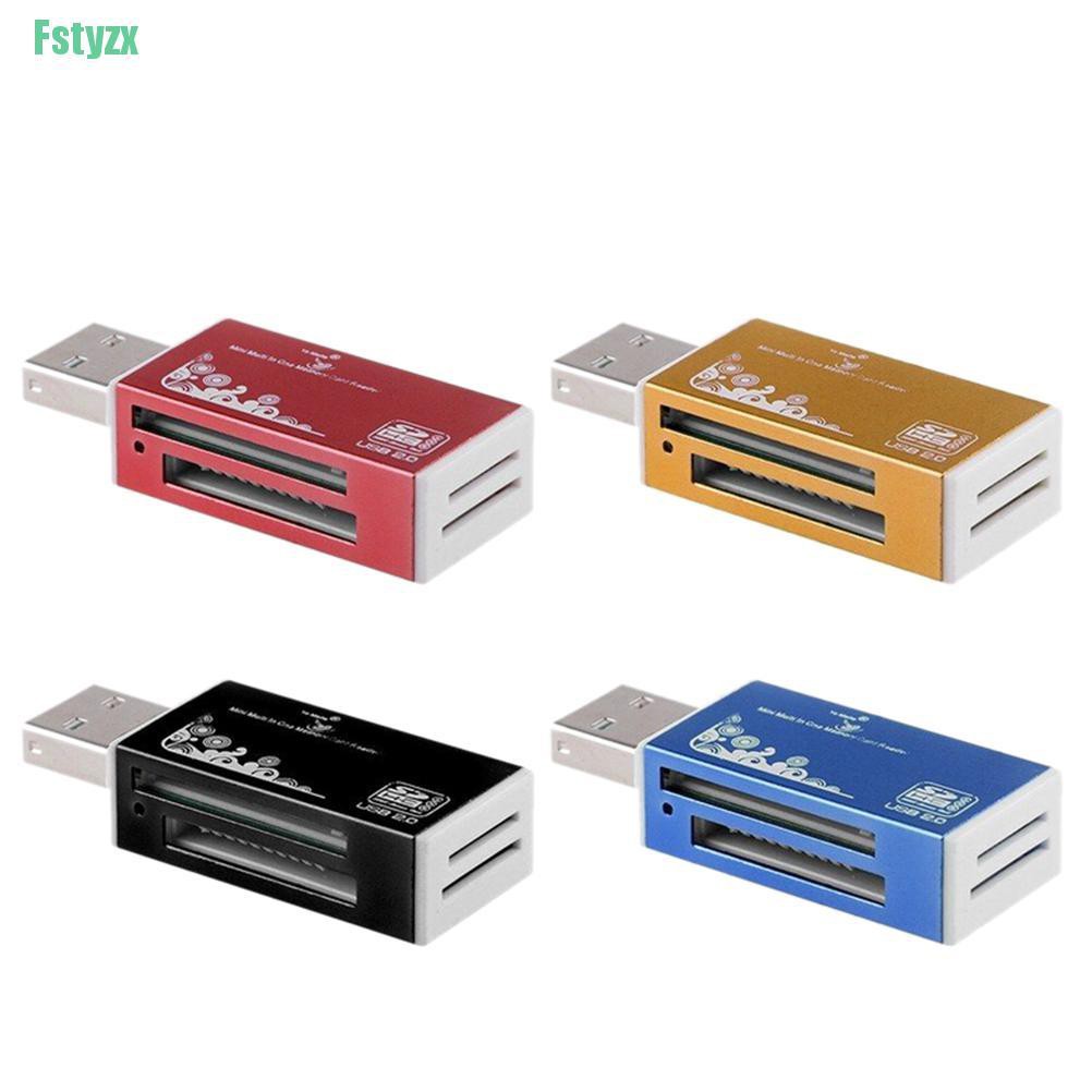 fstyzx for Micro SD SDHC TF M2 MMC MS PRO DUO All in 1 USB 2.0 Multi Memory Card Reader