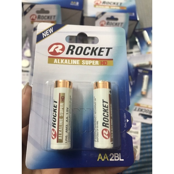 Pin AA Alkaline , Alkaline super HD- Pin ROCKET HD 1,5V Siêu Bền - Hàng Chính Hãng