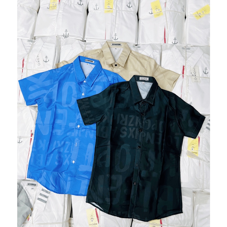 Hàng Hot Mẫu Mới ÁO Sơ MI Nam Tay Ngắn In CHìm  Thời Trang Lịch Lãm Sang Trọng HÌnh Thật Shop Tự CHụp Kèm Video Bao ĐỔi